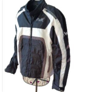 WHK Motorsports Apparel Biker Jacket Armored Men's M Pockets Waterproof